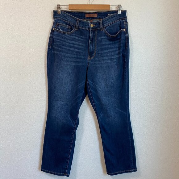 Judy Blue Dark Wash Skinny Fit Capri Stretch Jeans 14W - Picture 1 of 8